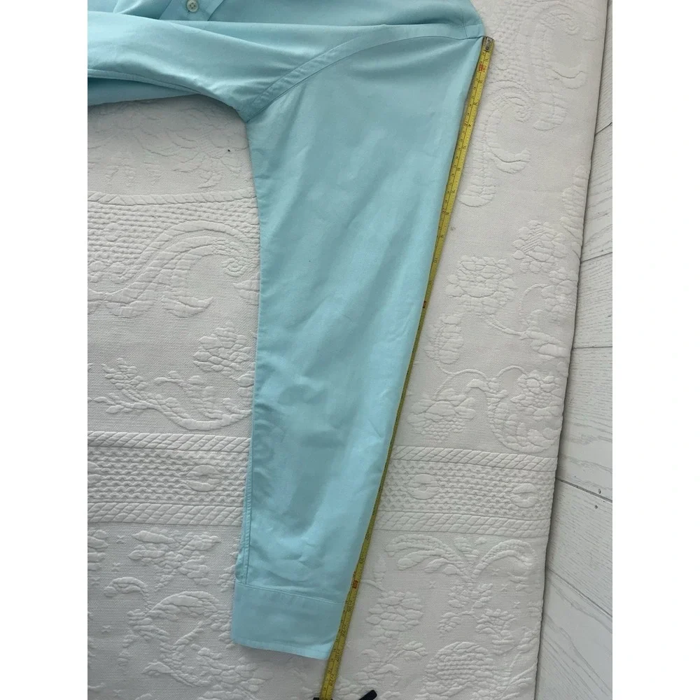 Lot Of 2 LARGE Polo Ralph Lauren Men's Cotton Oxford Button Down Shirts Aqua
